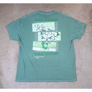 Van Gogh Vases of Roses Art T-Shirt ( L ) Green - NEW W/OUT TAGS!